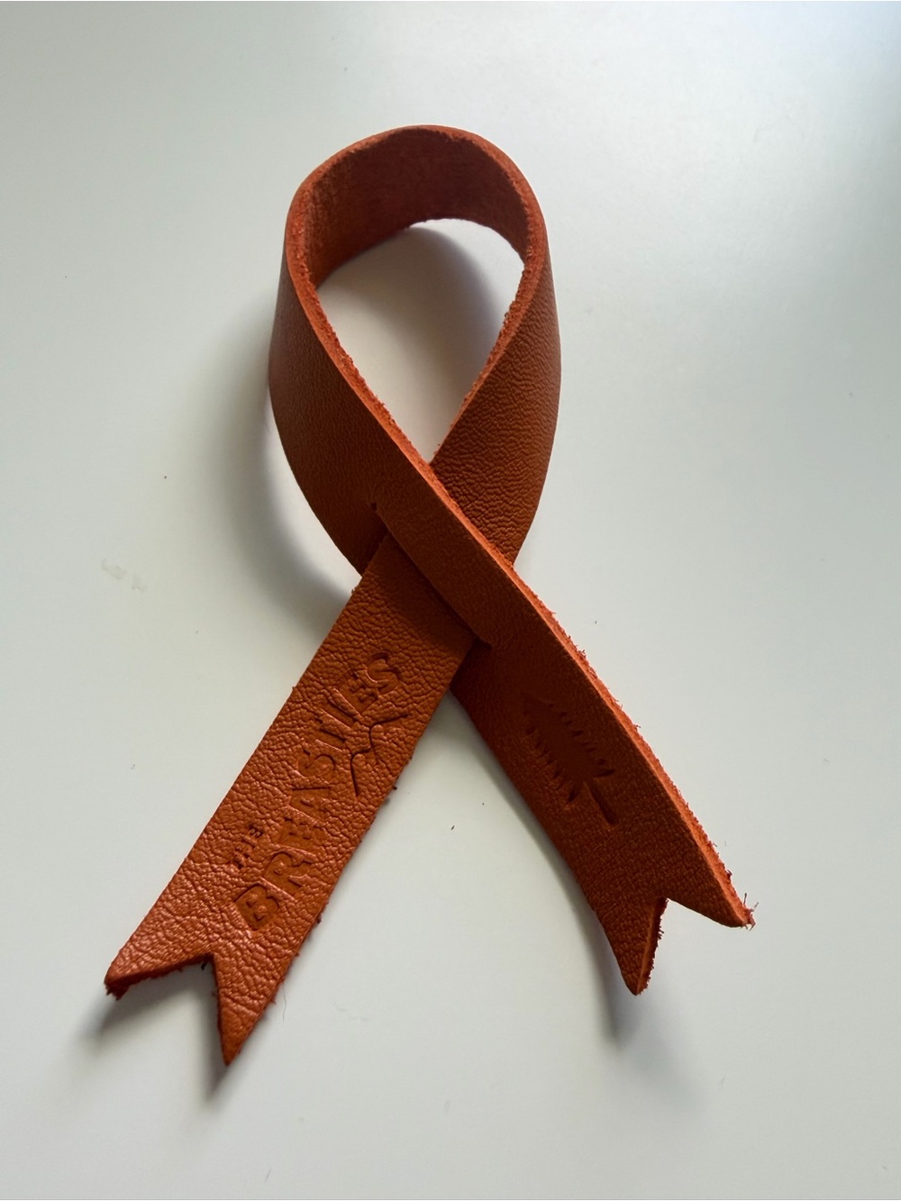 Portland Leather Goods Breasties Ribbon🎗️in Orange 🍊 NWOT